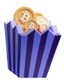 bitcoin in a popcorn bag